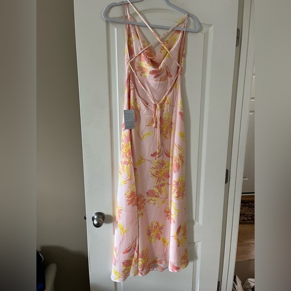 New! WAYF Nordstrom Lolita Cowl Neck Satin Gown Size Women’s medium - Picture 7 of 13